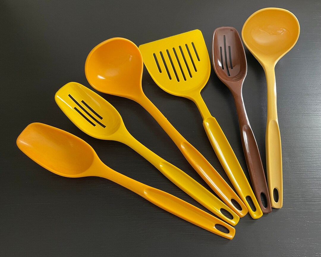 Vintage Plastic Kitchen Utensil Set Etsy