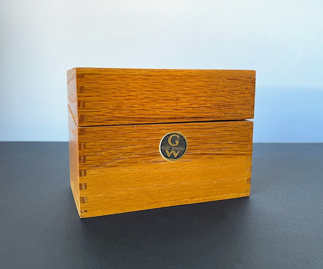 Vintage Wood Globe Wernicke Card File Etsy