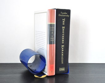 Vintage Expandable Coil Bookend, Choose red or blue