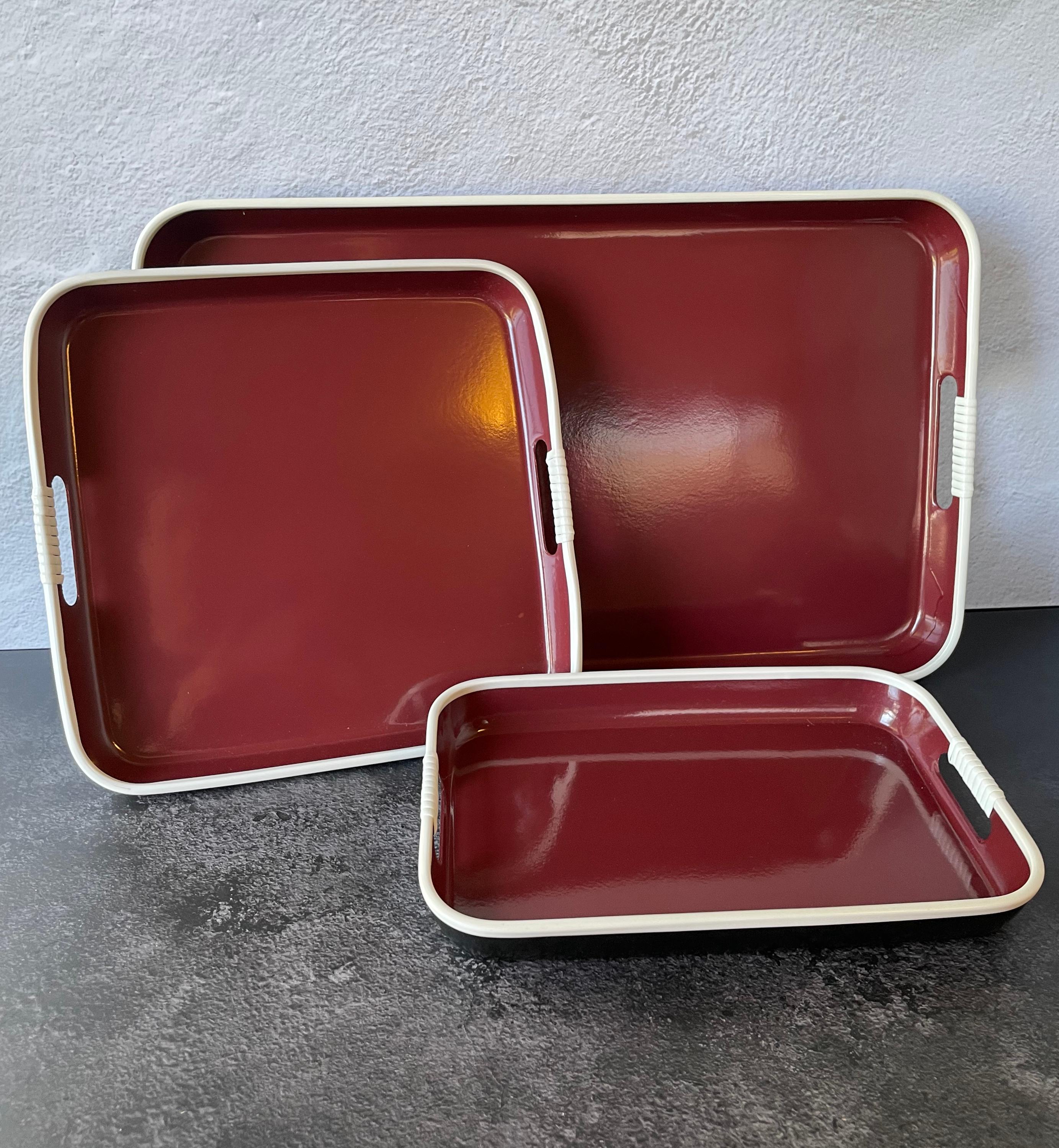 Vintage Japanese Lacquer Ware Tray Trio - Etsy
