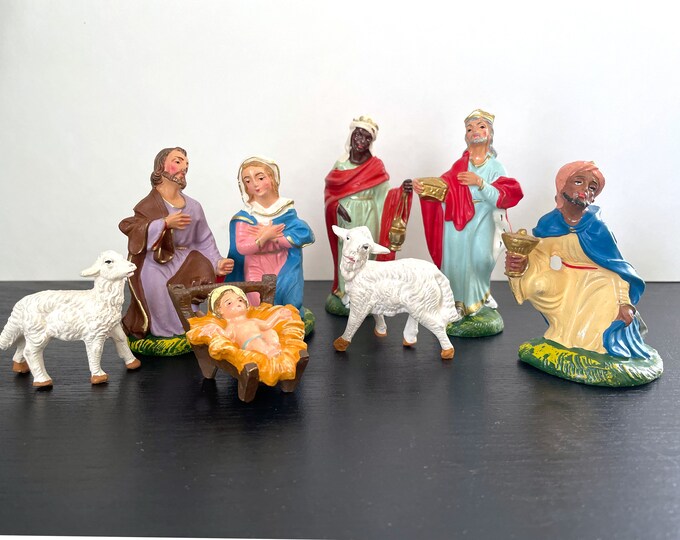 Vintage Italian Nativity Scene Figures Etsy