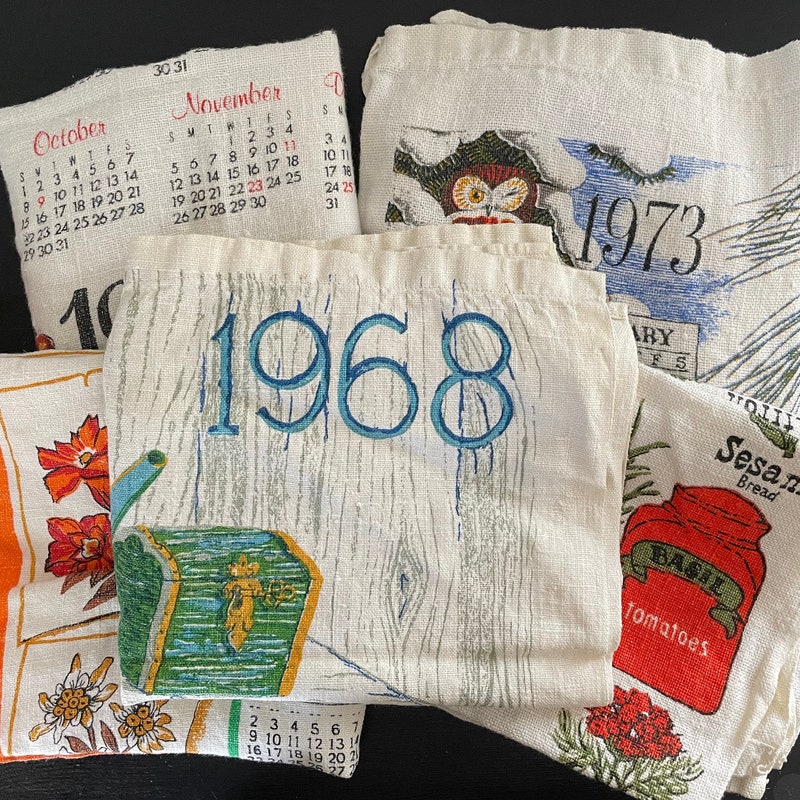 Calendar Towels Linen 2025 Etsy