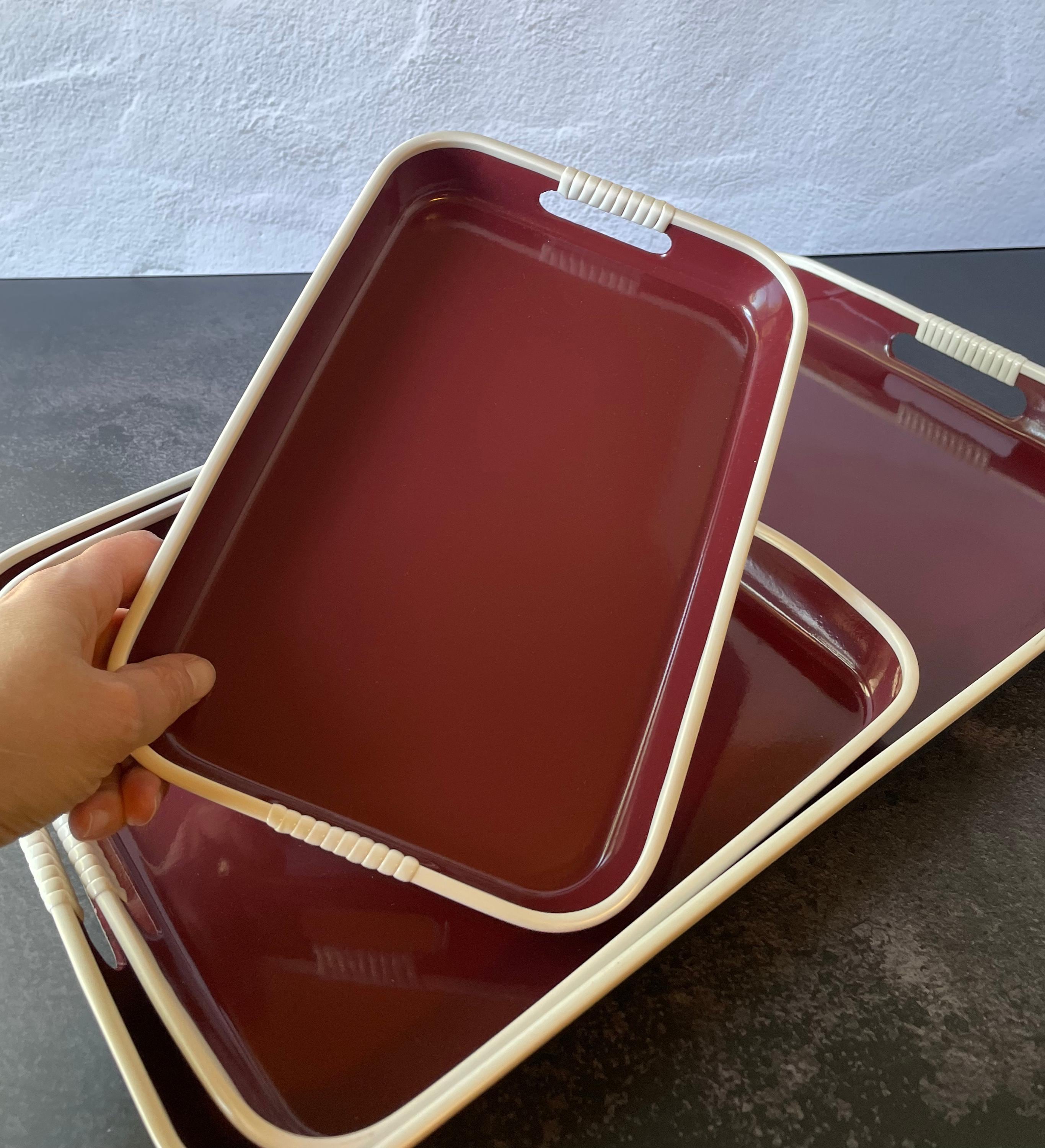 Vintage Japanese Lacquer Ware Tray Trio - Etsy