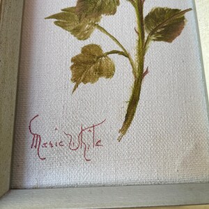 Vintage Original Floral Paintings in Black and White image 7