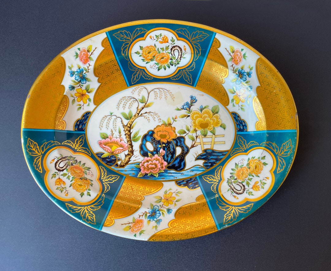 Tin Bowl Decatur Vintage Daher Oval Tin Bowl - Etsy