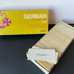 Tarjetas de vocabulario alemán antiguas de Vis-Ed imagen 1