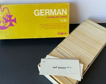 Vintage German Vocabulary Cards by Vis-Ed