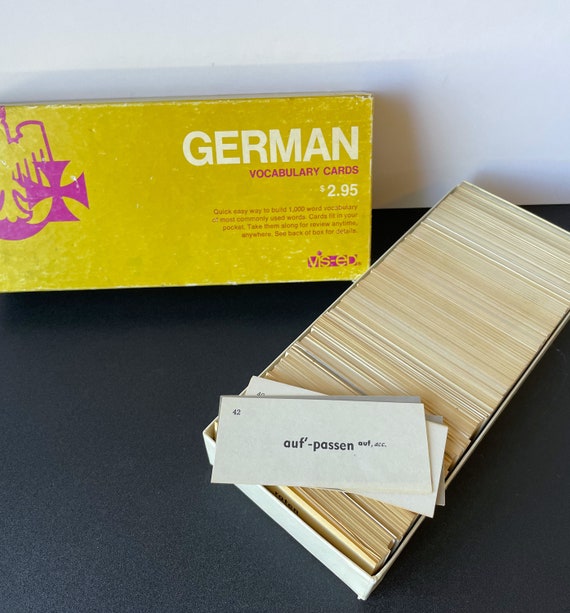 Vintage German Vocabulary Cards by Vis-Ed