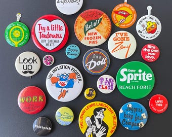 1 Vintage Pin Button - Etsy