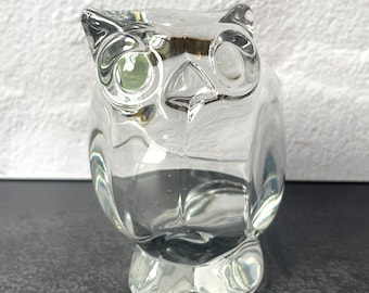 Vintage Glass Owl Dish by Sasaki