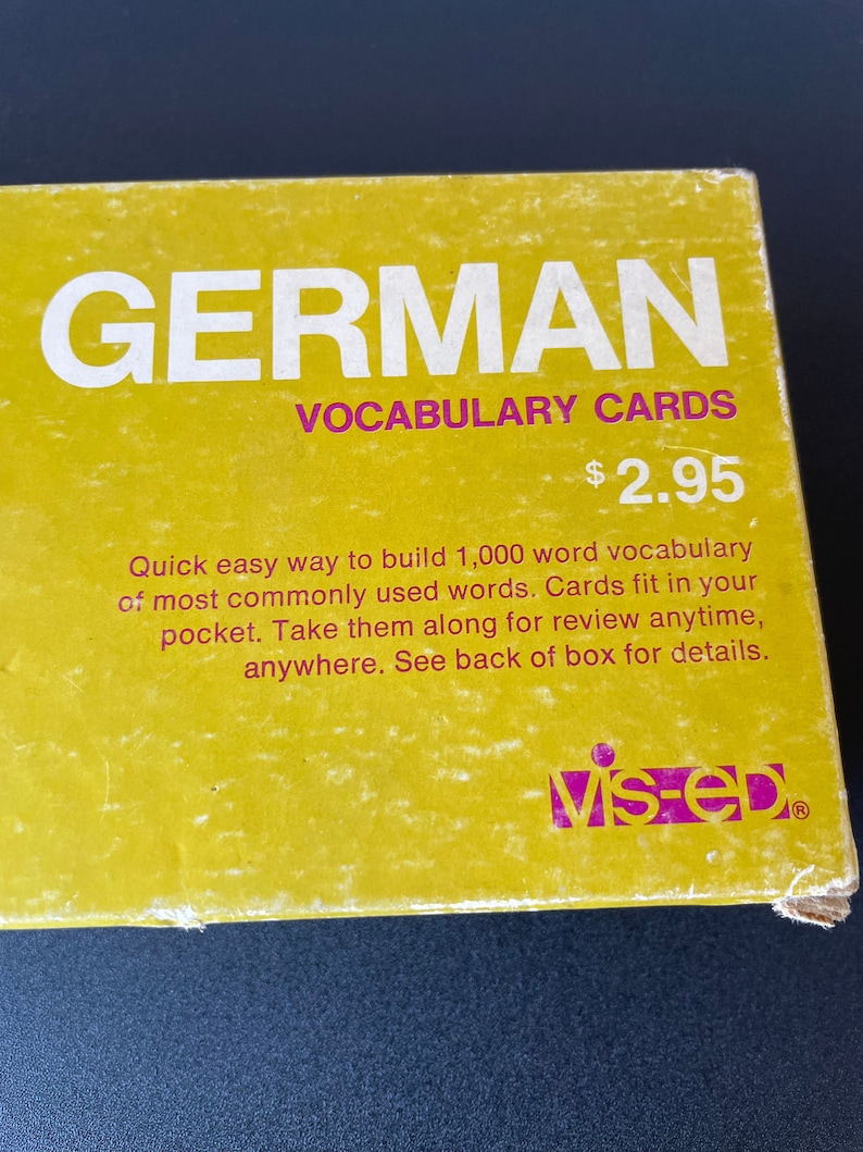 Tarjetas de vocabulario alemán antiguas de Vis-Ed imagen 3