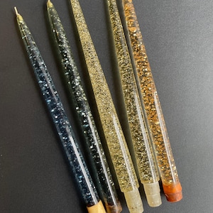Vintage Glitter Lucite Taper Candles