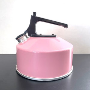 Vintage Pink Mirro Metal Tea Kettle 