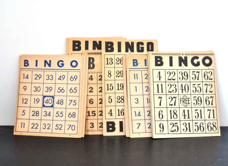 Vintage Bingo Cards