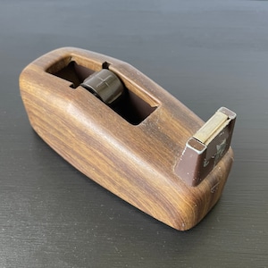 Vintage Faux Bois Cellophane Tape Dispenser