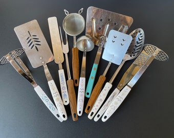 Vintage Kitchen Utensils, Choice of Type and Color