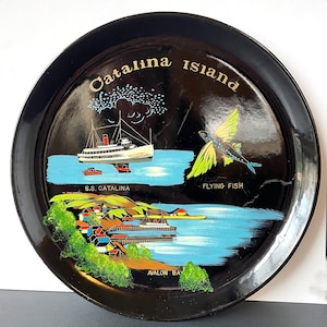 Vintage Lacquerware Souvenir Tray from Catalina Island