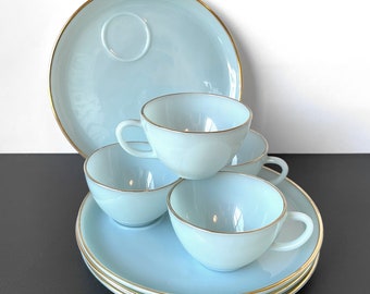 Vintage Fire King Turquoise Blue 3 Piece Nesting Ashtray Set - Etsy