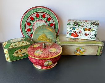 Vintage Decorative Biscuit Tins