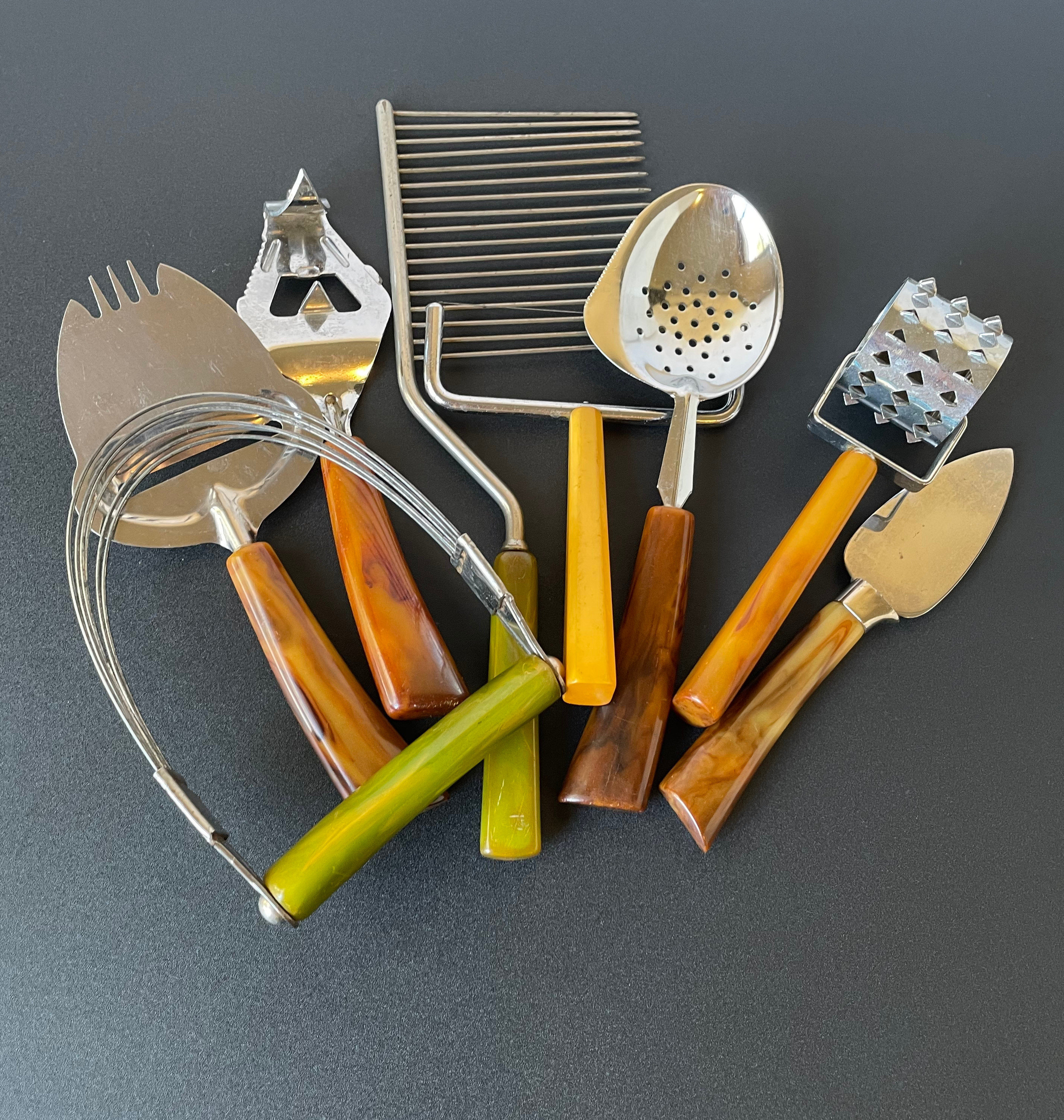 Vintage Bakelite Handled Kitchen and Bar Utensils - Etsy