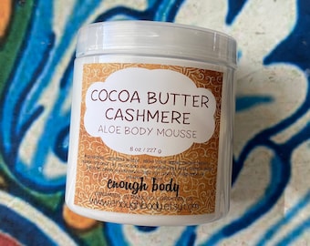 Cacao Beurre Cachemire Aloe Body Mousse ~ Lotion au beurre de karité ~ Lotion au beurre d’aloès ~ Crème pour le corps ~ Mousse pour le corps ~ Beurre corporel