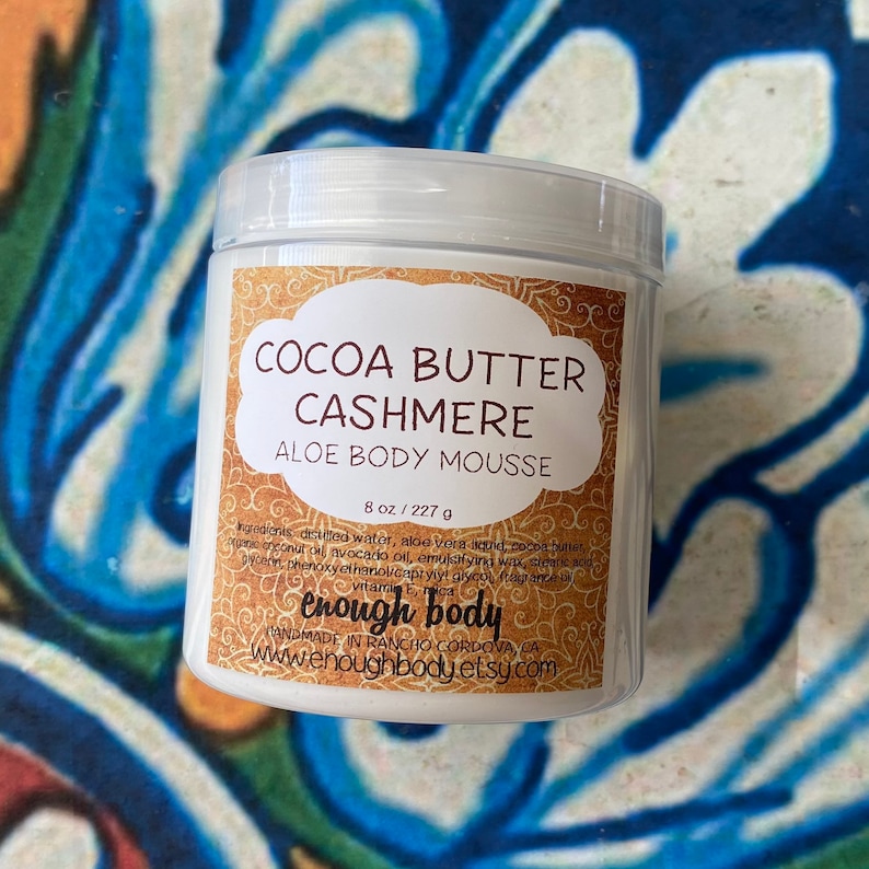 Cocoa Butter Cashmere Aloe Body Mousse Shea Butter Lotion Etsy