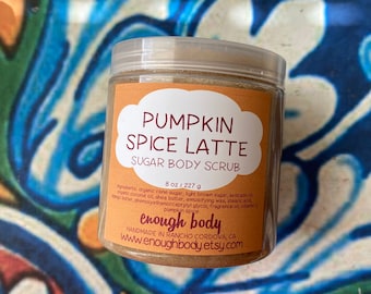 Pumpkin Spice Latte Sugar Scrub ~ Body Scrub ~ Exfoliërende Scrub ~ Body Polish ~ Geëmulgeerde Scrub