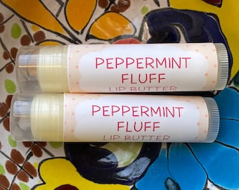 Peppermint Fluff Lip Butter ~ Lip Balm ~ Lip Moisturizer ~ Lip Gloss ~ Shea Butter Balm ~ Lip Care