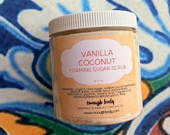 Vanilla Coconut Foaming Sugar Scrub ~ Body Scrub ~ Soap Scrub