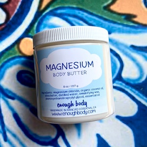 Magnesium Body Butter ~ Magnesium Cream  ~ Shea Body Butter ~ Body Butter with Magnesium ~ Sleepytime Lotion ~ Lavender Lotion ~ Vegan