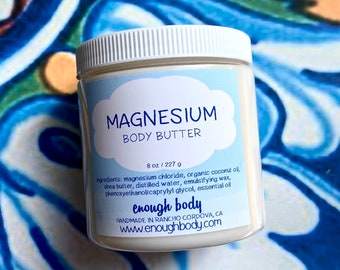 Magnesium Body Butter ~ Magnesium Cream  ~ Shea Body Butter ~ Body Butter with Magnesium ~ Sleepytime Lotion ~ Lavender Lotion ~ Vegan