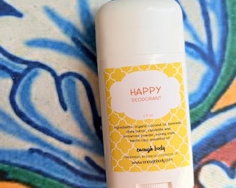 Happy Natural Deodorant Stick ~ Aluminum Free Deodorant
