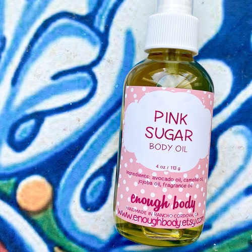 Pink Sugar Body Oil Dry Oil Moisturizing Body Oil Spray Etsy