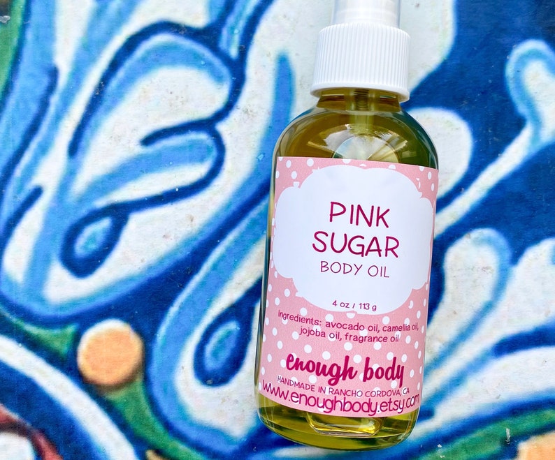 Pink Sugar Body Oil Dry Oil Moisturizing Body Oil Spray Etsy