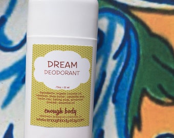 Dream Natural Deodorant Stick ~ Aluminum Free Deodorant ~ Essential Oil Deodorant ~ Lemongrass Orange Peppermint