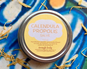 Calendula Propolis Skin Salve ~ Skin Balm ~ Dry Skin Salve/Balm ~ All Purpose Salve