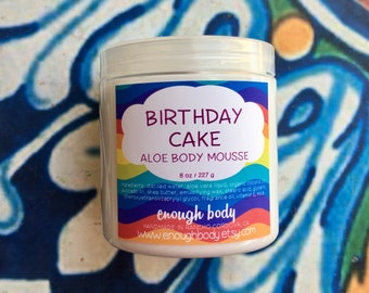 Birthday Cake Aloe Body Mousse ~ Shea Butter Lotion ~ Aloe Lotion ~ Body Cream ~ Body Mousse ~ Body Butter