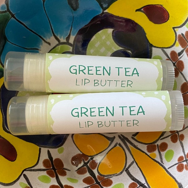 Green Tea Lip Butter ~ Lip Balm ~ Lip Moisturizer ~ Lip Gloss ~ Shea Butter Balm ~ Lip Care