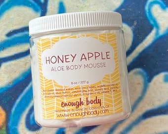 Honey Apple Aloe Body Mousse ~ Lotion au beurre de karité ~ Lotion à l’aloès ~ Crème pour le corps ~ Mousse pour le corps ~ Beurre pour le corps