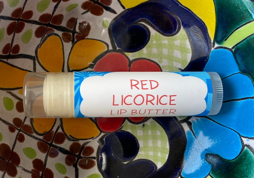 Red Licorice Lip Butter Lip Balm Lip Moisturizer Lip Gloss Shea Butter Balm Lip Care Etsy