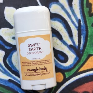 Sweet Earth Natural Deodorant Stick ~ Aluminum Free Deodorant