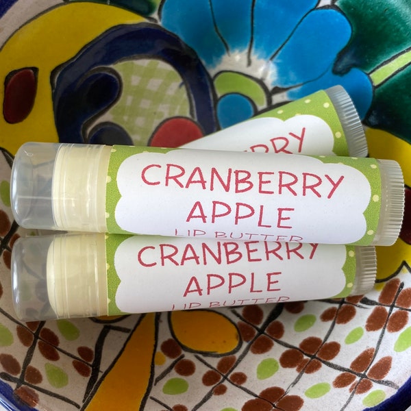 Cranberry Apple Lip Butter ~ Lip Balm ~ Lip Moisturizer ~ Lip Gloss ~ Shea Butter Balm ~ Lip Care