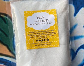 Milk and Honey Milk Bath Fizzy Dust ~ Bath Bomb Crumble ~ Bath Dust ~ Foaming Milk Bath
