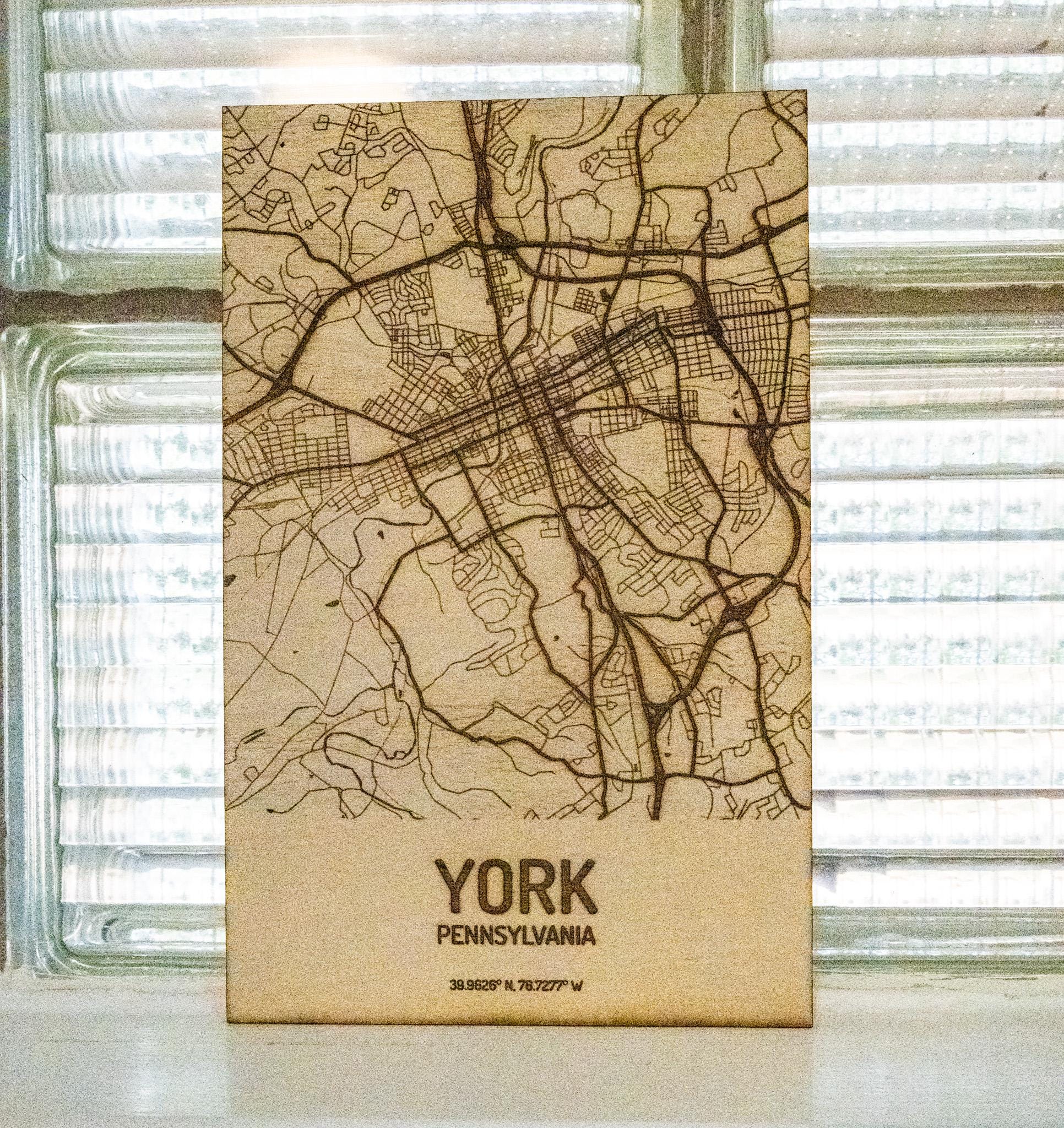Custom Laser Cut Map of any City in the World Made from Beautiful Birch and Personalized just for You | Valentines Day Gift