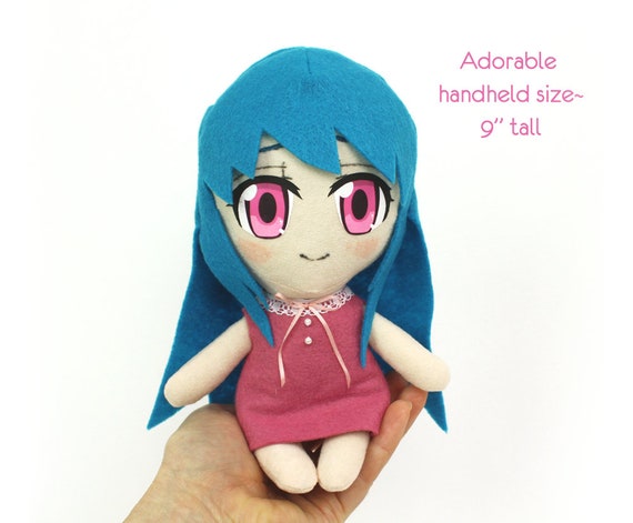 anime girl with plushie