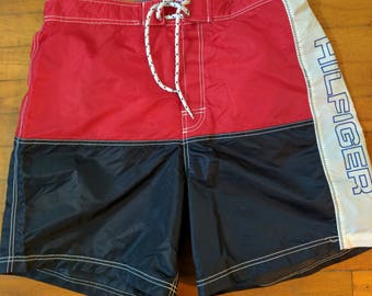 Vintage 90s Tommy Hilfiger Boardshorts Swim Trunks XXL