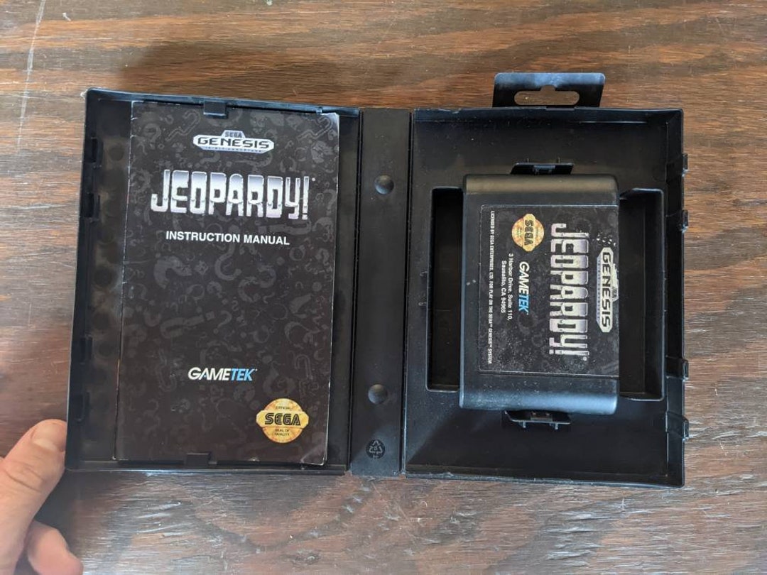 Jeopardy Switch Box Sega Genesis Jeopardy Complete in Box With Manual Video Game Cartridge ...