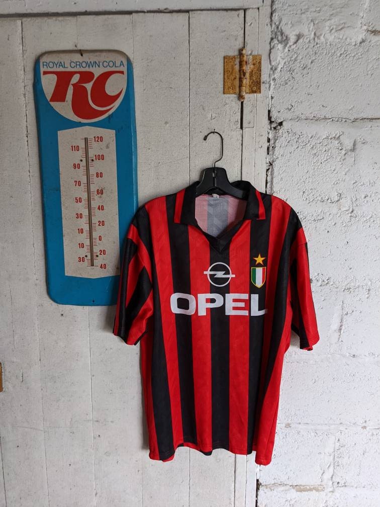 Vintage 90s AC Milan George Weah #9 Soccer Football Jersey