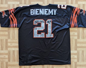 RARE Vintage 90s Eric Bienemy Cincinnati Bengals Jersey XXL Logo Athletic Leaping Tiger