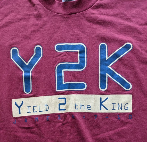 Vintage Y2K Yield 2 the King Jesus T Shirt Religi… - image 2